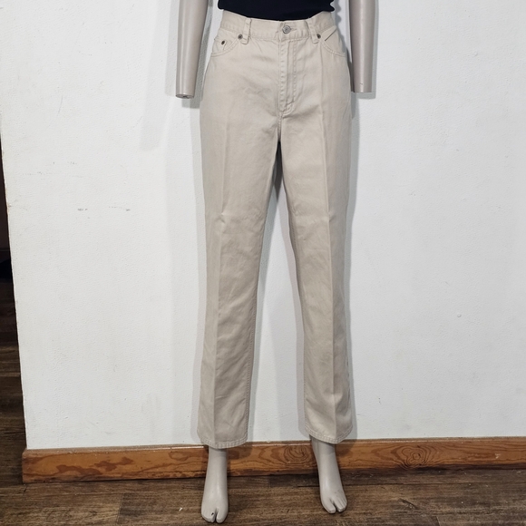 Lauren Ralph Lauren Beige Ankle & Cropped Jeans Sz 8 100% Cotton - Picture 3 of 11